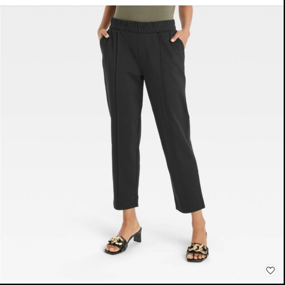 Women's High-Rise Slim Straight Fit Ankle Pull-On Pants - A New Day